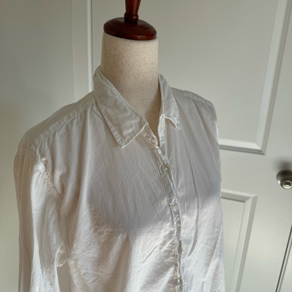 Xirena White Collared Long Sleeve Button Down Womens Medium - Picture 3 of 9
